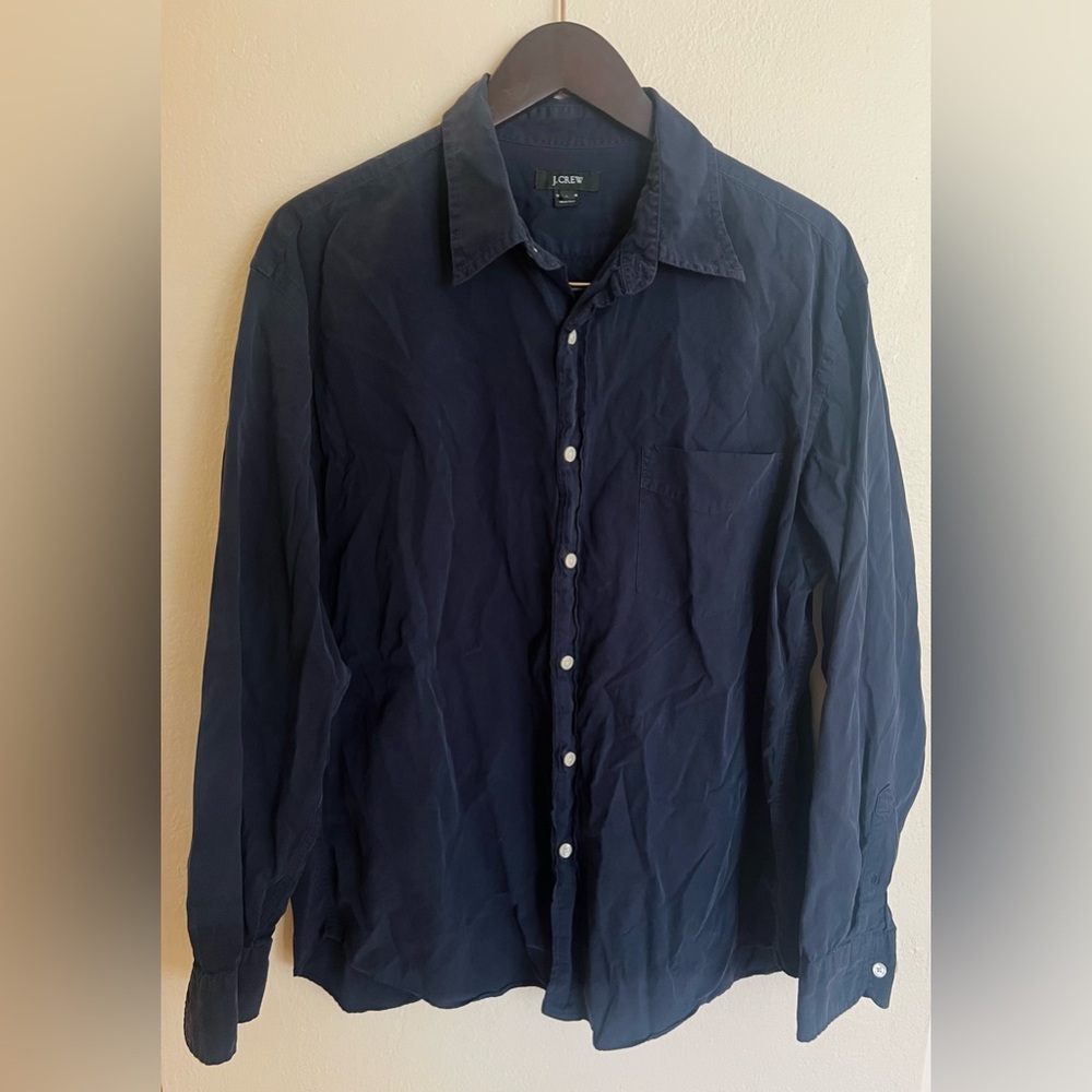 J Crew Men’s Navy Blue Button Down Shirt